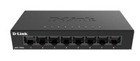 D-Link Switch DGS-108GL, 8 porturi Gigabit, Capacity 16Gbps, desktop, faramanagement, metal, negru, fara ventilator, D-link Gree - 3