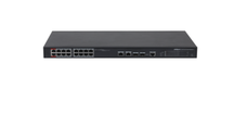 Dahua Managed switch 16 porturi PFS4218-16ET-240, Interfata: 16 x RJ45 - 10/100 Base-T (14 PoE (802.3af/at) + 2 Hi-PoE / PoE (80