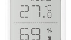Detector de temperatura si umiditate wireless Hikvision DS-PDTPH-E-WE, seria AXPRO, design modular pentru diferite aplicatii, co