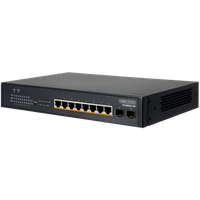 EDGECORE 8 ports 10/100/1000Base-T + 2G SFP uplink ports with 8 port PoE (70W) - 1