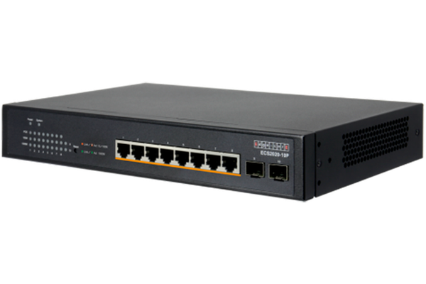 EDGECORE 8 ports 10/100/1000Base-T + 2G SFP uplink ports with 8 port PoE (70W)