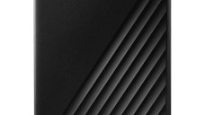 HDD Extern WD My Passport 2TB, 256-bit AES hardware encryption, Backup Software, Slim, USB 3.2 Gen 1 Type-A up to 5 Gb/s, Black