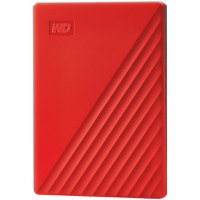 HDD Extern WD My Passport 2TB, 256-bit AES hardware encryption, Backup Software, Slim, USB 3.2 Gen 1 Type-A up to 5 Gb/s, Red - 1