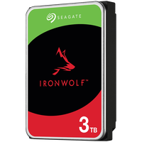 HDD NAS SEAGATE IronWolf 3TB CMR (3.5", 256MB, 5400RPM, RV Sensors, SATA 6Gbps, Rescue Data Recovery Services 3 ani, TBW: 180TB) - 1