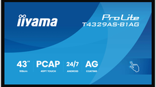 iiyama T4329AS-B1AG, panou interactiv 42,5 inch 4K UHD cu Wi-Fi si functionare 24/7