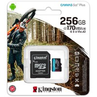 Kingston 256GB microSDXC Canvas Go Plus 170R A2 U3 V30 Card + ADP EAN: 740617301250 - 3