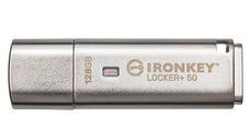 Kingston IronKey Locker+ 50 128GB - Memorie USB Type-A Argintie