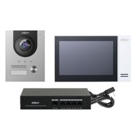 KIT Videointerfon Dahua KTP01-S2(F) Stație IP Vila Panoul frontal din aluminiu anodizat. Camera CMOS cu iluminare scăzută d - 1
