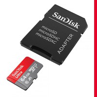Micro Secure Digital Card SanDisk Extreme, 64GB, Clasa 10, R/W speed: up to 100MB/s/, 90MB/s, include adaptor SD (pentru telefon - 2