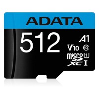 MicroSD ADATA 512GB citire 100 MB/s, scriere 25 MB/s, clasa de viteza 10 - 2