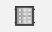 Modul de extensie videointerfon cu tastatura Hikvision DS-KD- KP/S.permite formarea codului de apartament sau a codului de acces - 1