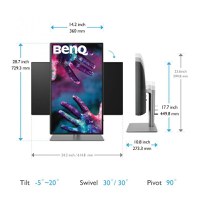 MONITOR BENQ PD2725U 27 inch, Panel Type: IPS, Backlight: LED backlight ,Resolution: 3840x2160, Aspect Ratio: 16:9, Refresh Rate - 2