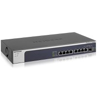 NETGEAR XS508M-100EUS 8-Port 10-Gigabit/Multi-Gigabit Ethernet Unmanaged Switch with 1 SFP+ Ports, Desktop and Rackmount - Black - 1