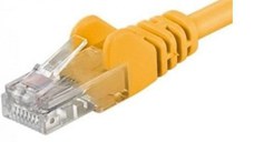 Patchcord UTP RJ45-RJ45 Cat.5e 0.5m galben, UTP-5E-0.5-Y, pachcord din cupru