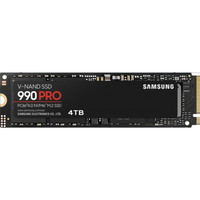 SSD Samsung, 990 PRO, retail, 4TB, NVMe M.2 2280 PCI-E, R/W speed:74500/6900 MB/s - 1