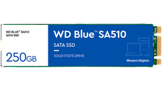 SSD WD Blue SA510 250GB SATA 6Gbps, M.2 2280, Read/Write: 555/440 MBps, IOPS 80K/78K, TBW: 100