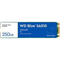 SSD WD Blue SA510 250GB SATA 6Gbps, M.2 2280, Read/Write: 555/440 MBps, IOPS 80K/78K, TBW: 100 - 1