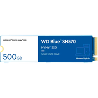 SSD WD Blue SN570 500GB M.2 2280 PCIe Gen3 x4 NVMe TLC, Read/Write: 3500/2300 MBps, IOPS 360K/390K, TBW: 300 - 1