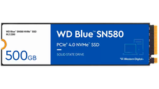 SSD WD Blue SN580 500GB M.2 2280 PCIe Gen4 x4 NVMe TLC, Read/Write: 4000/3600 MBps, IOPS 450K/750K, TBW: 300