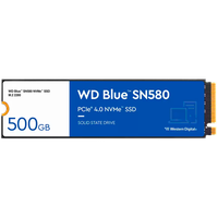 SSD WD Blue SN580 500GB M.2 2280 PCIe Gen4 x4 NVMe TLC, Read/Write: 4000/3600 MBps, IOPS 450K/750K, TBW: 300 - 1