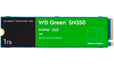 SSD WD Green SN350 1TB M.2 2280 PCIe Gen3 x3 NVMe QLC, Read/Write: 3200/2500 MBps, IOPS 300K/400K, TBW: 100