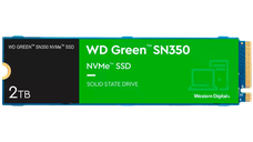 SSD WD Green SN350 2TB M.2 2280 PCIe Gen3 x3 NVMe QLC, Read/Write: 3200/3000 MBps, IOPS 500K/450K, TBW: 100