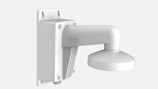 Suport de montaj pe perete cu doza de conexiuni Hikvision DS-1473ZJ- 135B, material aliaj de aluminiu, dimensiuni: Ø 136 mm × 24