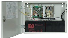 Sursa de alimentare pentru sisteme de detectie incendiu 24V/2.5A in cutie metalica Merawex ZSP100-2.5A-07, loc pentru 2 acumulat