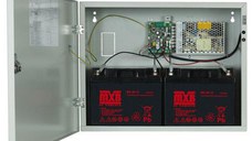 Sursa de alimentare pentru sisteme de detectie incendiu 24V/5.5A in cutie metalica Merawex ZSP100-5.5A-40, loc pentru 2 acumulat
