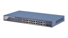 Switch 24 porturi Hikvision DS-3E1326P-EI, L2, Smart Managed, 24 × 100 Mbps PoE RJ45 ports si 2 × gigabit combos, Putere PoE 370