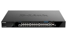 Switch D-Link DGS-1520-28MP, 28 porturi Gigabit,24 x 10/100/1000Base-T, 2 x 10GBase-T, 2 x 10G SFP+, Switching Capacity: 128 Gbp