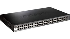 Switch D-Link DGS-1520-52, 48 porturi Gigabit, 4 porturi SFP, Capacity 76Gbps, 16K MAC, 17