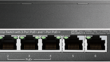 Switch Desktop TP-LINK cu 6 Porturi Gigabit si 3 Porturi PoE+