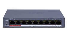 Switch PoE Hikvision DS-3E0109P-E/M(C), Fast Ethernet, 8 porturi PoE