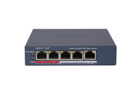 Switch PoE Hikvision DS-3E1105P-EI/M: 4 × 10/100 Mbps PoE port,1 × 10/100 Mbps RJ45 port, 4 porturi PoE maxim 30W, buget PoE 45 - 1