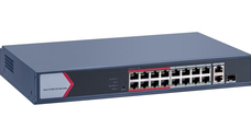 Switch PoE Hikvision DS-3E1318P-EI/M cu 16 porturi PoE si 1 port Gigabit