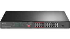 Switch TP-Link TL-SL1218P, 16 porturi PoE+, 10/100/1000 Mbps