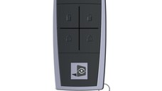 Telecomanda cu 4 butoane Videofied KF240, pentru armare/dezarmare, dimensiuni: 70 mm x 40 mm x 10 mm, greutate: 40 g
