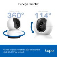 TP-LINK TAPO C220 camera supraveghere WI-FI pentru interior cu funcție Pan/Tilt și Detectare AI, Rezoluție: 2K 4MP QHD （2560 * 1 - 3