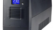 UPS Spacer Line Int. cu management, LCD, 800VA/ 480W, AVR, 2 x socket Schuko, display LCD, 1 x baterie 12V/9Ah, conector USB, co