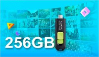 USB Flash Drive ADATA 256GB, UC300, USB Type-C, Black - 1