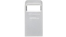 USB Flash Drive Kingston 128GB Data Traveler Micro, USB 3.2 Gen1, Metalic