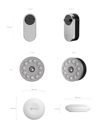 Yala Smart Lock Ezviz CS-DL01S/DL01CP/A3-BK Conexiune:Bluetooth ( sepoate bloca/debloca din Ezviz APP)Prin conectarea la gateway - 1