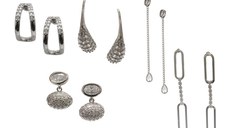 Cercei ALDO argintii, PARTYESSENTIALS 973, din metal