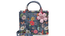 Geanta ALDO albastra, FLORALBLOOM 458, din piele ecologica