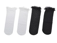 Sosete ALDO alb-negru, POLKAFRILL 003, din material textil - 1