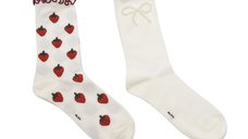 Sosete ALDO STRAWBABY 600 albe din material textil