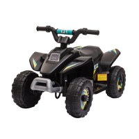 ATV Copii Electric cu Baterie Incarcabila HOMCOM, Viteza 2,8-4,6km/h, Varsta 3-5 Ani, Negru | Aosom Romania - 1