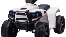ATV electric pentru copii HOMCOM, lumini si claxon, negru/alb | Aosom RO