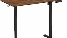 Birou electric HOMCOM reglabil pe inaltime, maro rustic, 72-120 cm
